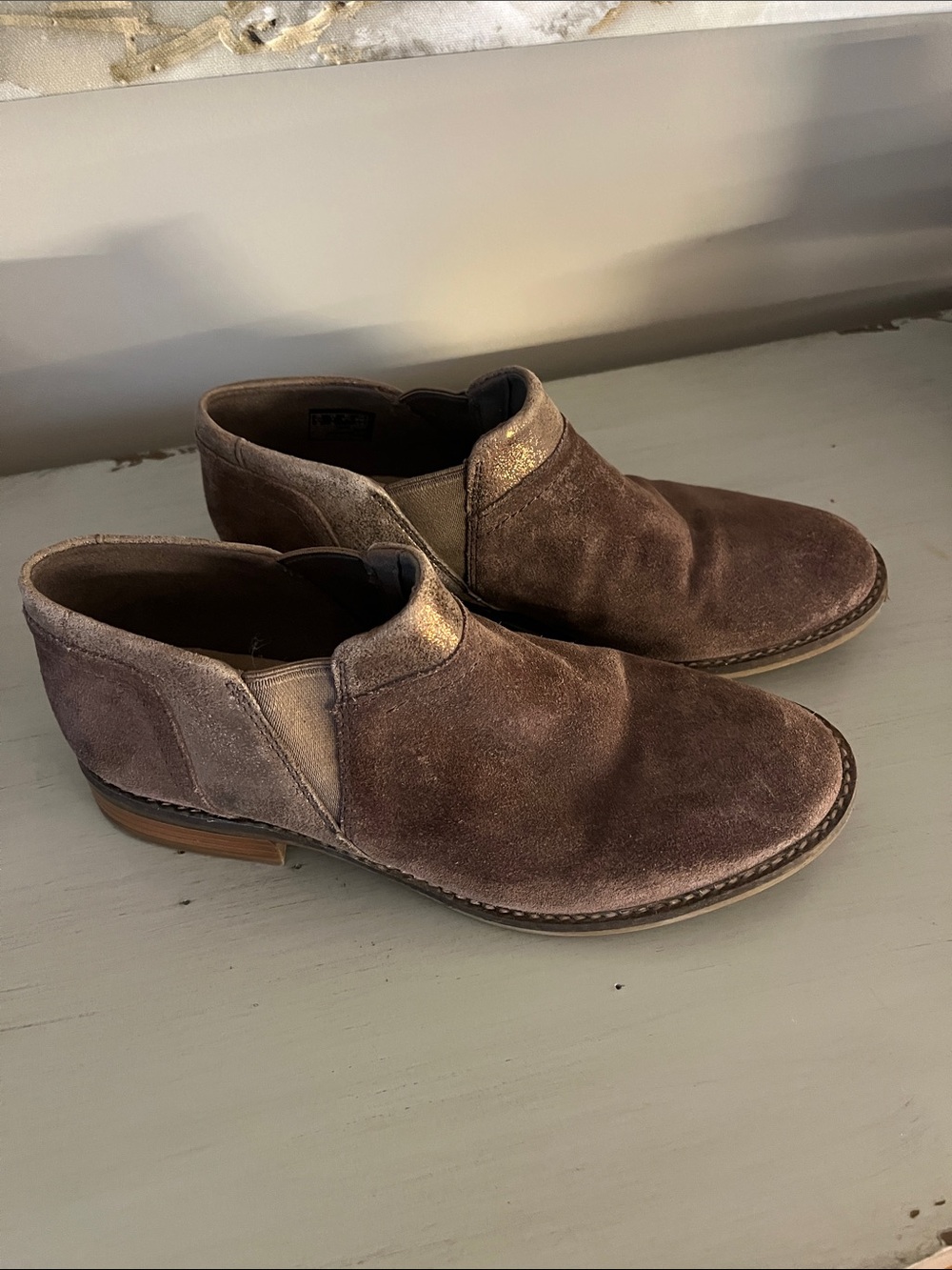 Clarks Women's Suede Ankle Booties inTaupe